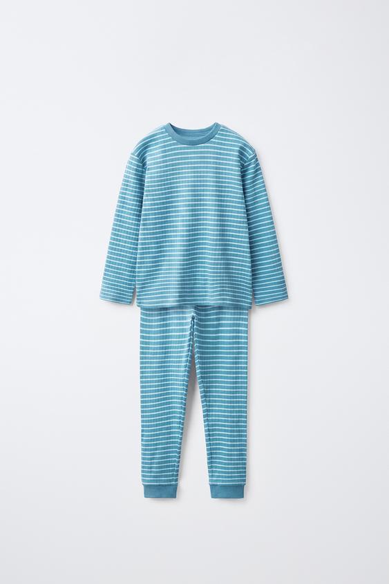 1.5-6 YEARS / STRIPED PRINT PYJAMAS - Blue by Zara - Image 0