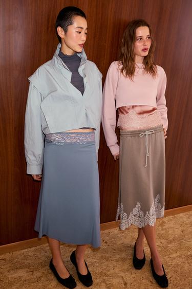 HIGH COLLAR JACKET - Blue / Grey by Zara