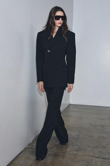 ZW COLLECTION STRAIGHT-LEG TROUSERS - Black by Zara