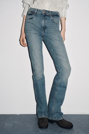 ZW COLLECTION BOOTCUT HIGH-WAIST JEANS - Blue by Zara