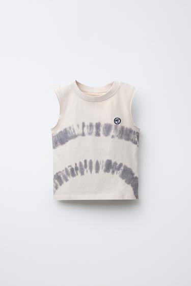 TIE-DYE EMBROIDERED T-SHIRT - Grey by Zara