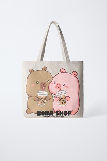 CAPYBARA CAPYFUN © TOTE BAG - Pink by Zara