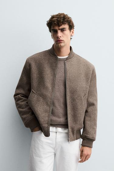 COMBINED BOMBER JACKET - Beige by Zara