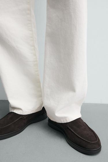 CASUAL LEATHER LOAFERS - Chocolate by Zara