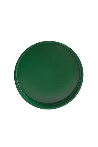 ROUND LACQUERED TRAY - Green by Zara