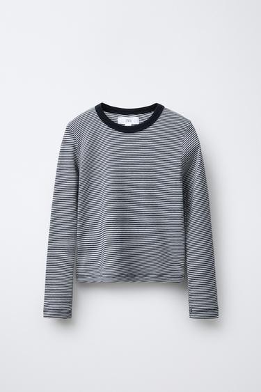 STRIPED T-SHIRT - Blue by Zara
