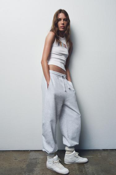 EMBROIDERED SLOGAN TOP - White by Zara - Image 0