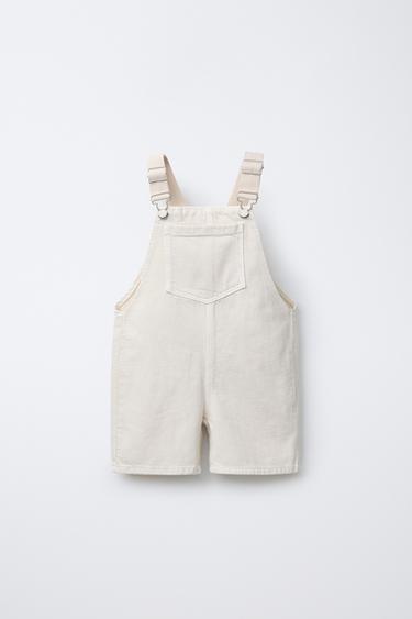 CANVAS SHORT TWILL DUNGAREES - Ecru / Marl by Zara - Image 0