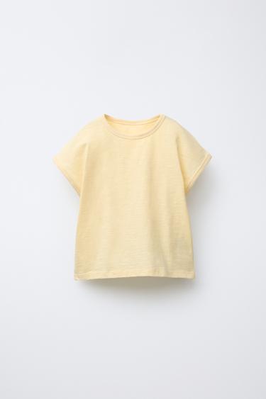 PLAIN SLUB T-SHIRT - Yellow by Zara