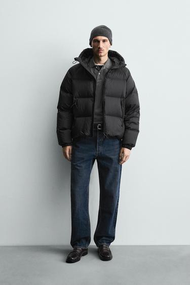 60% DOWN - 40% FEATHER WATER-REPELLENT JACKET - Black by Zara