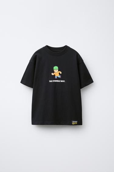 STUMBLE GUYS ™ © SCOPELY PRINTED T-SHIRT - Black by Zara - Image 0