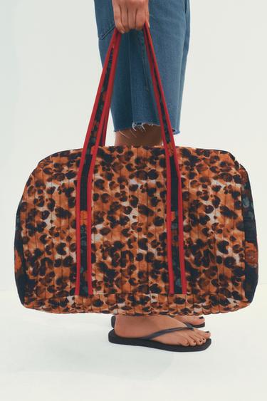 COMBINED QUILTED TRAVEL BAG - Leopard by Zara - Image 0