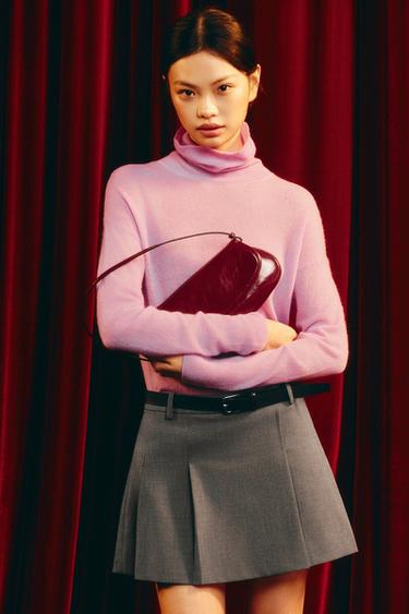 FLAP SHOULDER BAG - Red by Zara