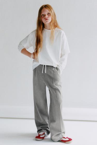DOUBLE WAISTBAND TROUSERS - Grey by Zara