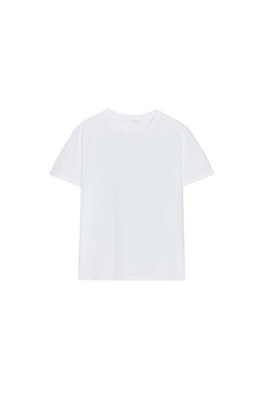 RUSTIC COTTON T-SHIRT - White by Zara