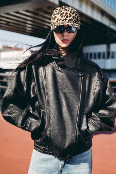 FAUX LEATHER JACKET - Black by Zara