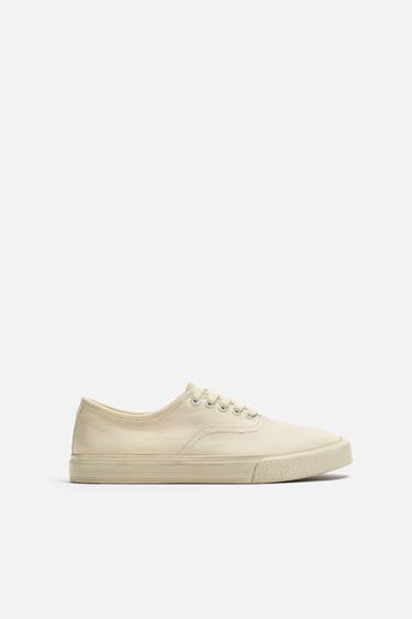 CANVAS TRAINERS - Beige by Zara