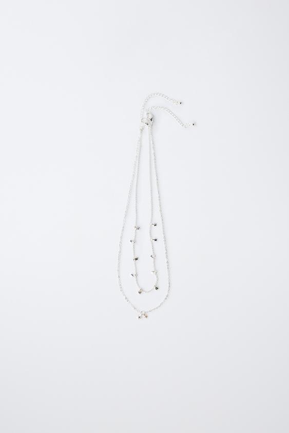 PACK OF TWO STAR NECKLACES - Silver by Zara - Image 0