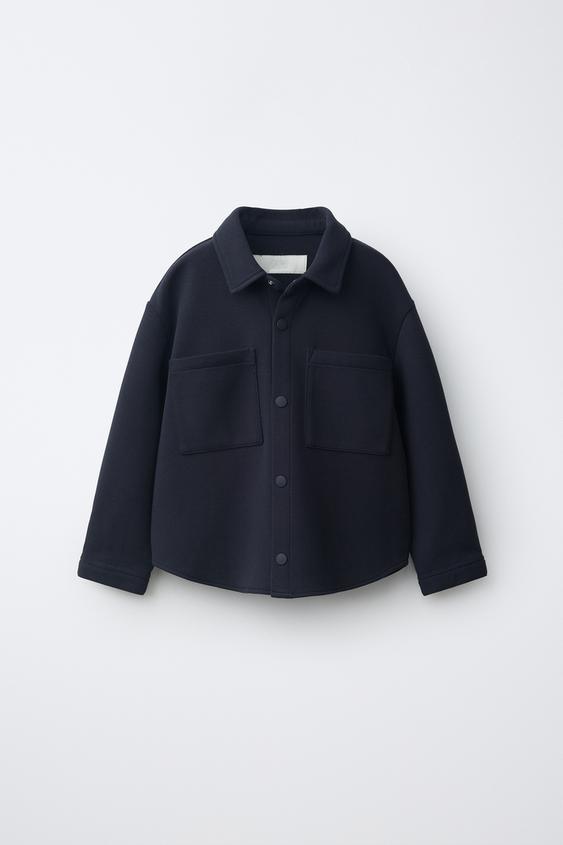 COMFORT OVERSHIRT WITH POCKETS - Navy blue by Zara - Image 0