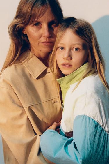 COLOUR BLOCK POUCH POCKET RAINCOAT - Blue by Zara