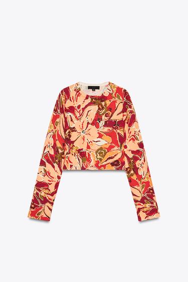 PRINTED KNIT TOP - only one by Zara