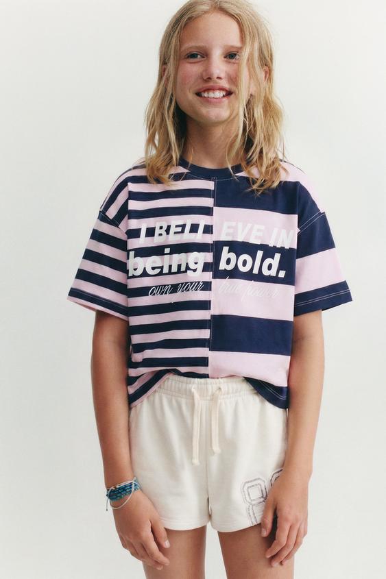BERMUDA SHORTS WITH SEQUIN NUMBER PATCH - Ecru by Zara - Image 0