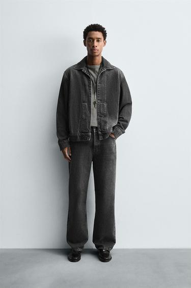 STRAIGHT-LEG JEANS - Charcoal by Zara - Image 0