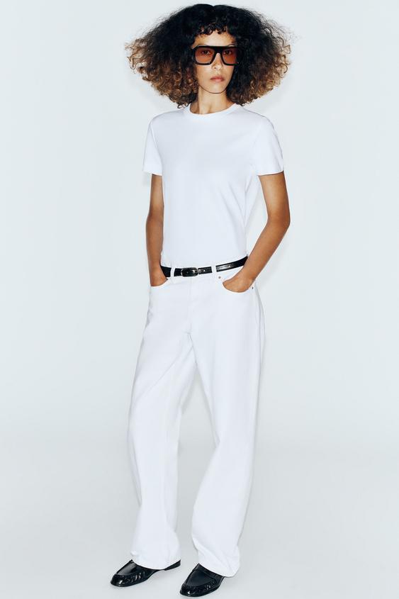 INTERLOCK short sleeve T-SHIRT - White by Zara - Image 0