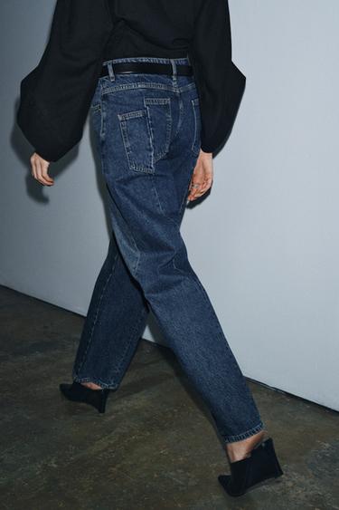 ZW COLLECTION BARREL MID-WAIST JEANS - Mid-blue by Zara