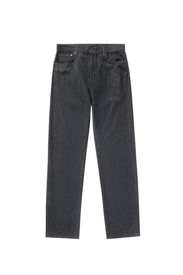 COTTON - HEMP STRAIGHT-LEG JEANS - Blue by Zara