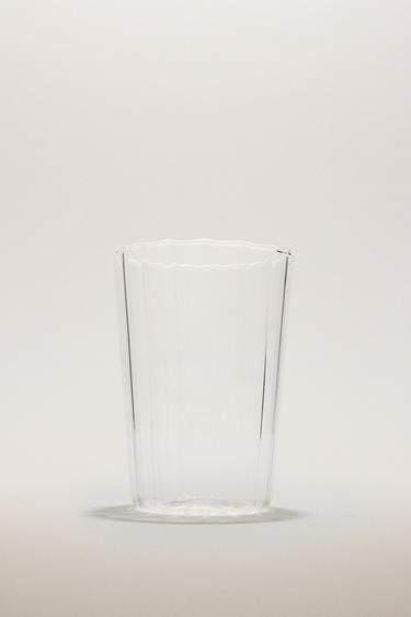 BOROSILICATE TUMBLER WITH LINES - 990 by Zara