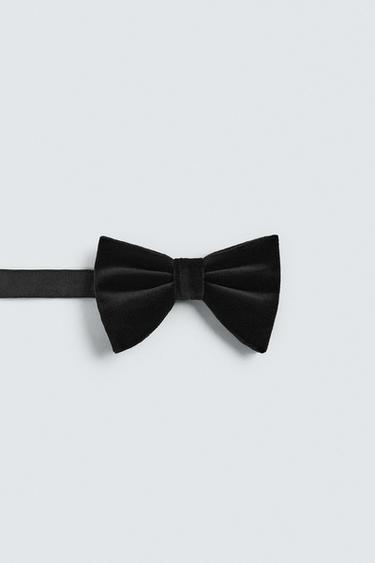 VELVET BOW TIE - Black by Zara