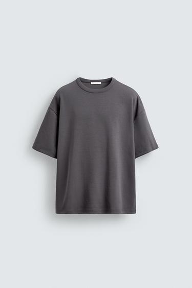 CONTRAST PATCH T-SHIRT - Grey by Zara