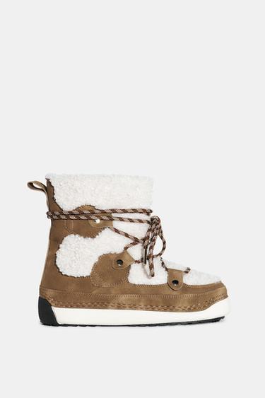 COMBINED ANKLE BOOTS SKI COLLECTION - Sand Brown by Zara