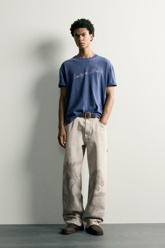 HORSE PRINT BALLOON FIT TROUSERS - 026 by Zara - Image 0