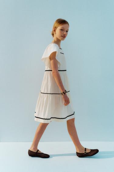 WAVY DRESS - Ecru / Black by Zara