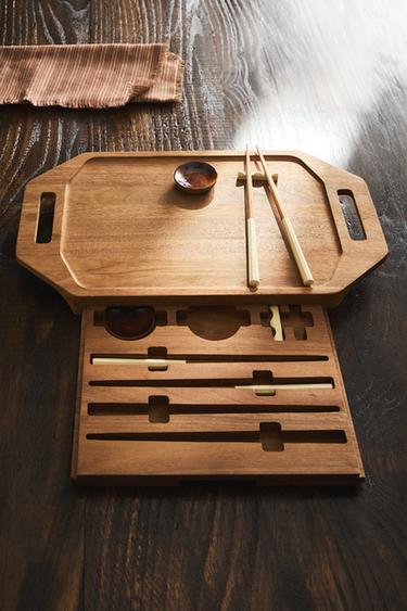 SUSHI TRAY SET - Brown by Zara