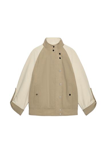 COMBINED QUILTED JACKET - Sand by Zara