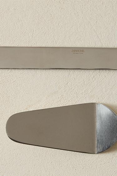 CAKE SLICE AND KNIFE SET WITH METAL BRAIDED HANDLE - Steel by Zara