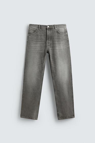 STRAIGHT FIT JEANS - Grey by Zara