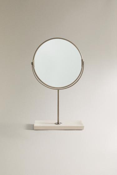 WHITE MARBLE VANITY MIRROR - white by Zara