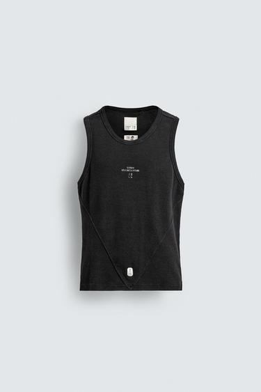 TANK T-SHIRT X SR_A - Black by Zara