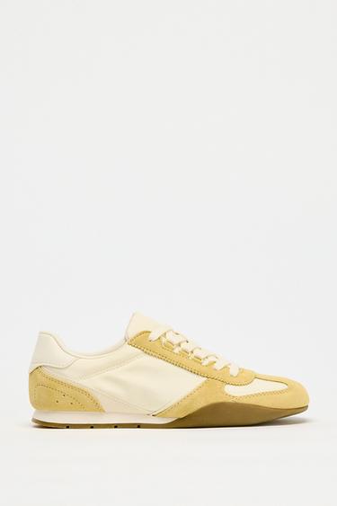 CONTRAST RUNNING TRAINERS - Mustard by Zara