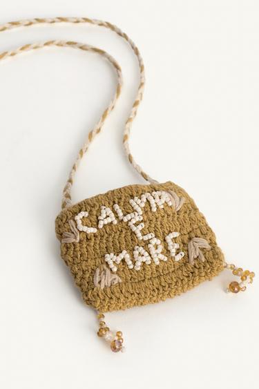 LONG BEADED LETTER NECKLACE LIMITED EDITION - Beige by Zara