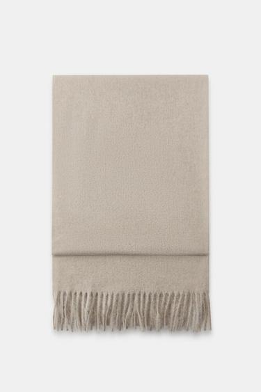 SOFT FRINGED SCARF - Ice by Zara
