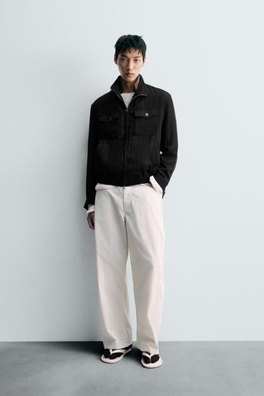 FLOWING RELAXED FIT JACKET - Black by Zara