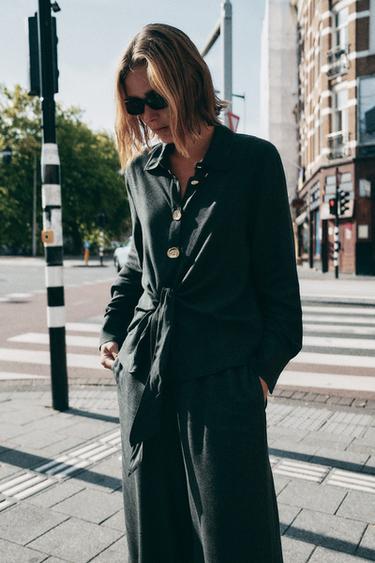 SHIRT AND TROUSERS SET - Black / White by Zara - Image 0
