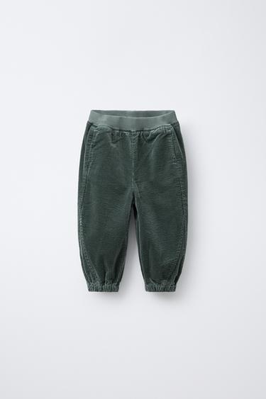 CORDUROY JOGGERS - Petrol blue by Zara