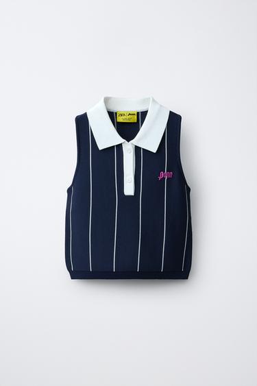 PENN © STRIPED POLO TOP - Dark navy by Zara