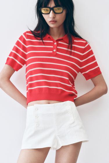 RAMIE BUTTON SHORTS - White by Zara